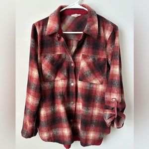 Super soft, snap-up buffalo plaid flannel, Taylor Swift Evermore, Small